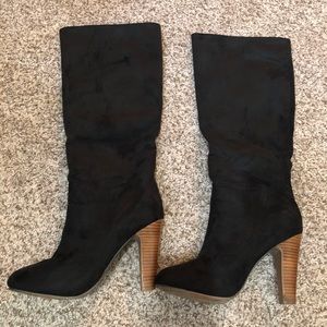 Black knee high boots